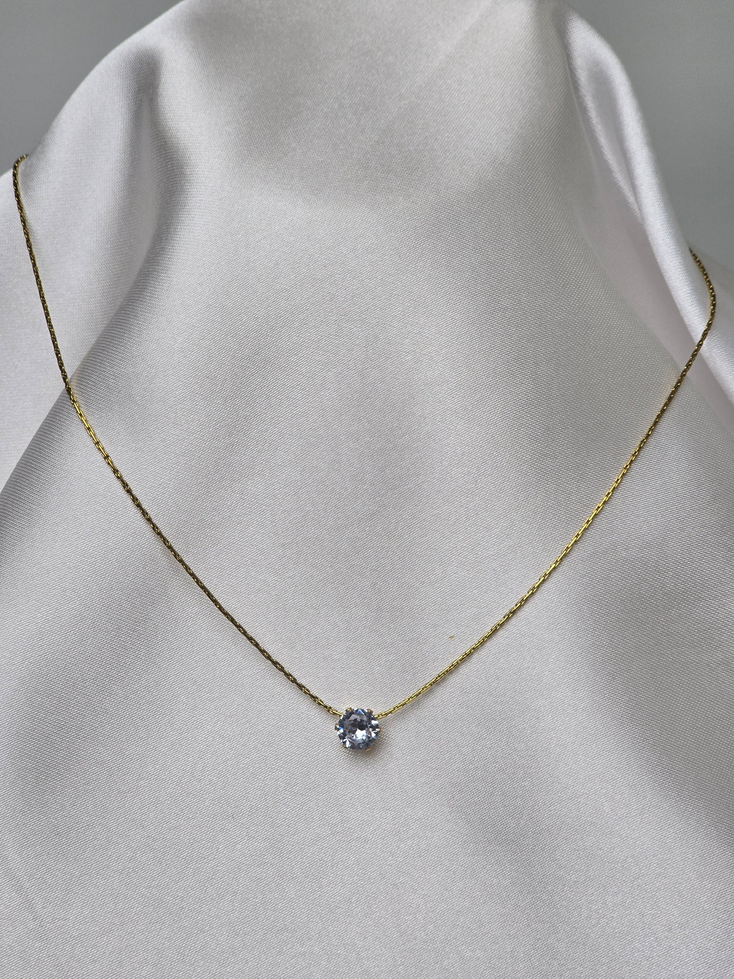 Aurelle Solara Solitaire Necklace