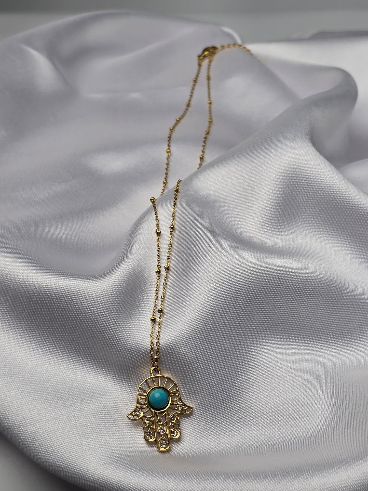 Aurelle Hamsa Necklace