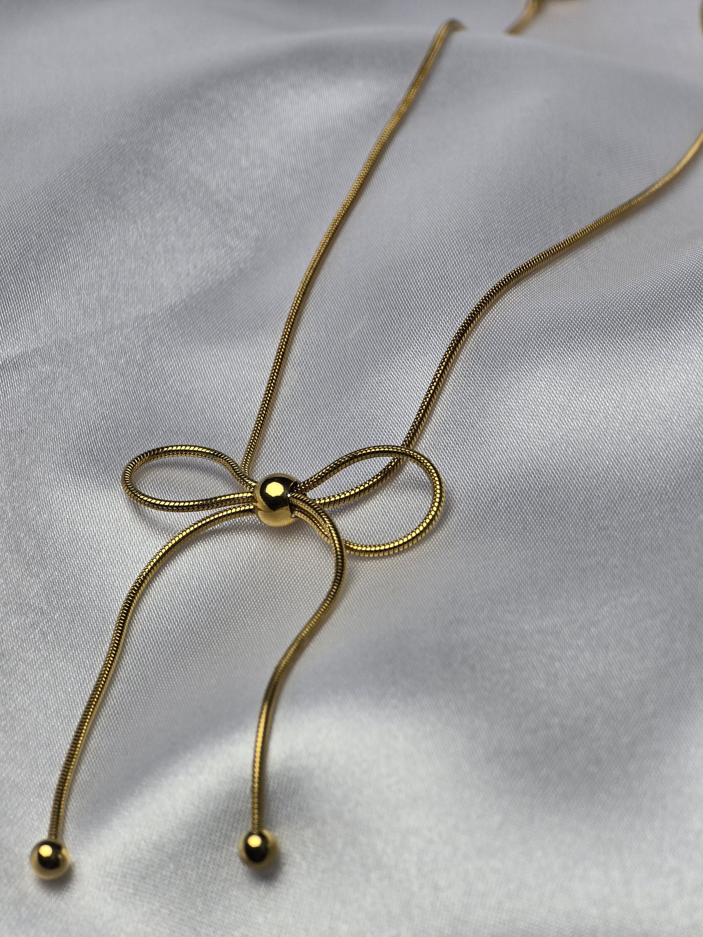 Chain Bow Necklace Set