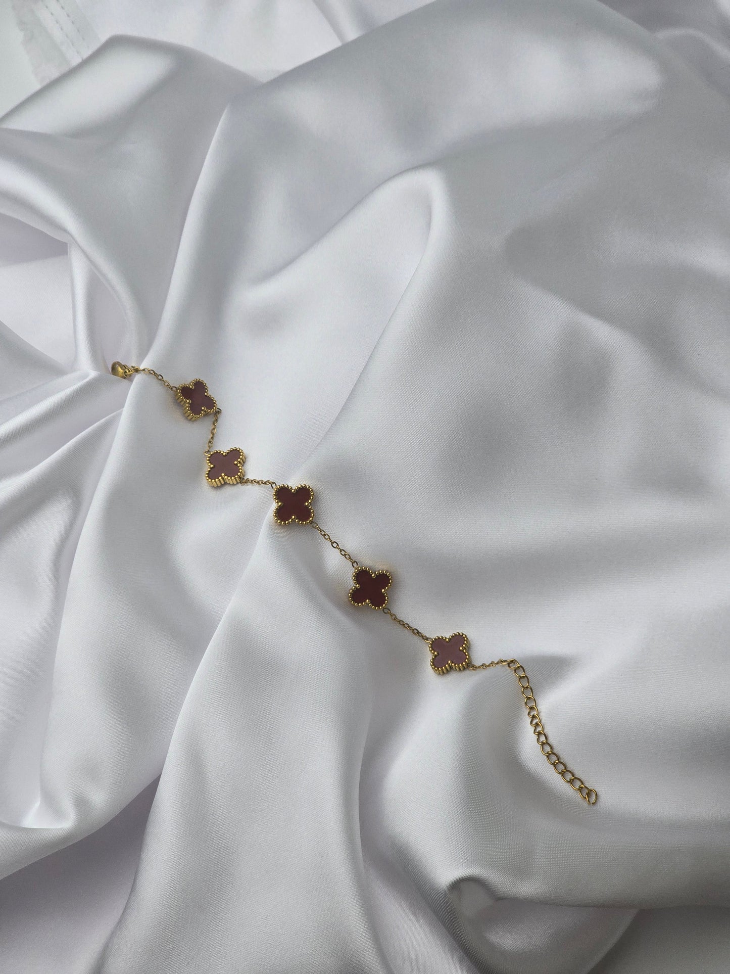 Maroon Clover Bracelet