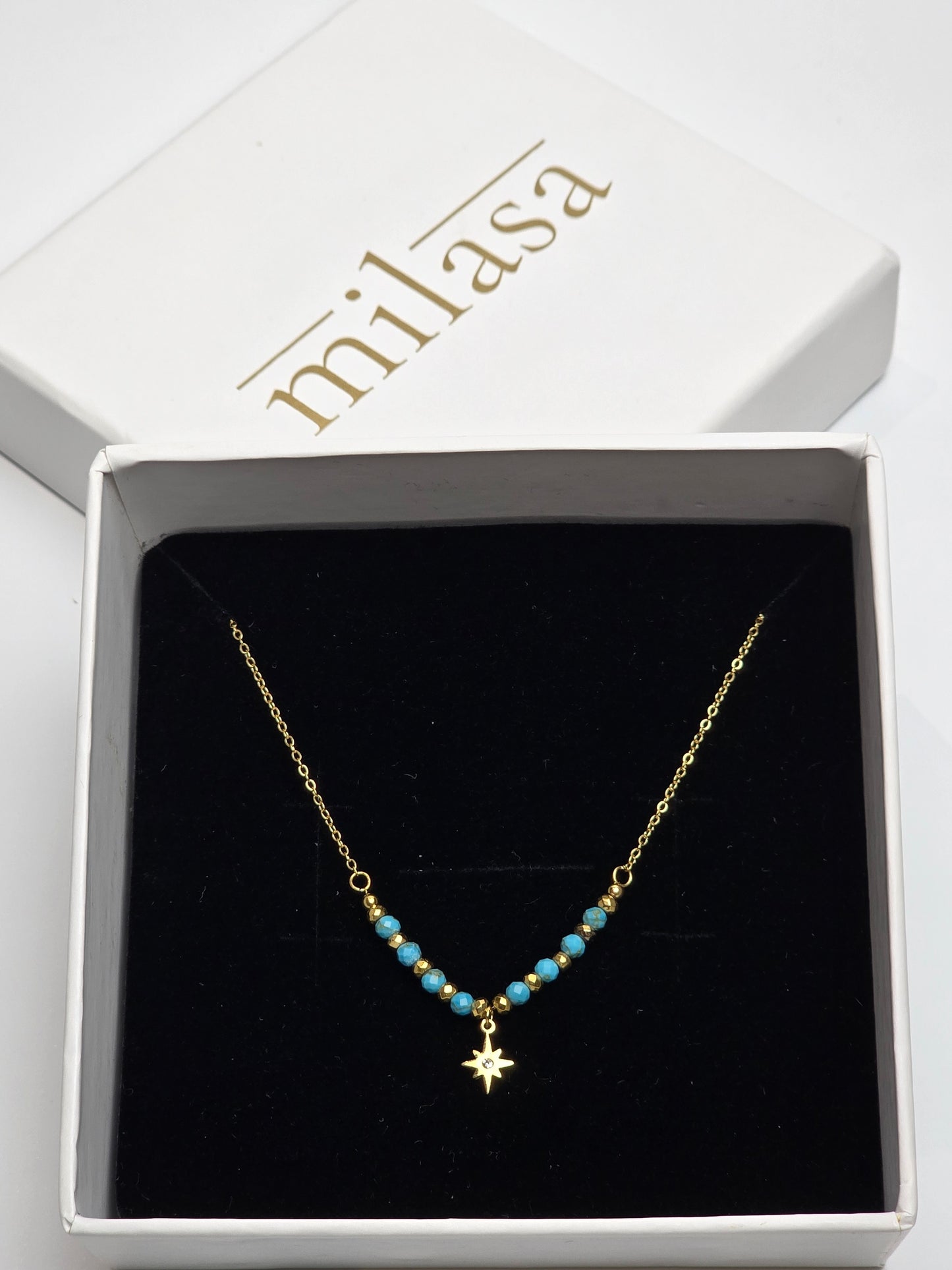 Elysian Turquoise Star Bead Necklace