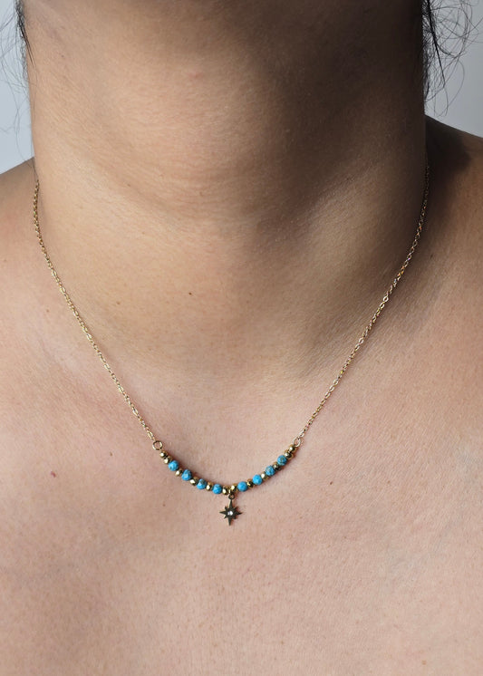 Elysian Turquoise Star Bead Necklace