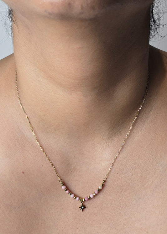 Elysian Pink Bead Necklace