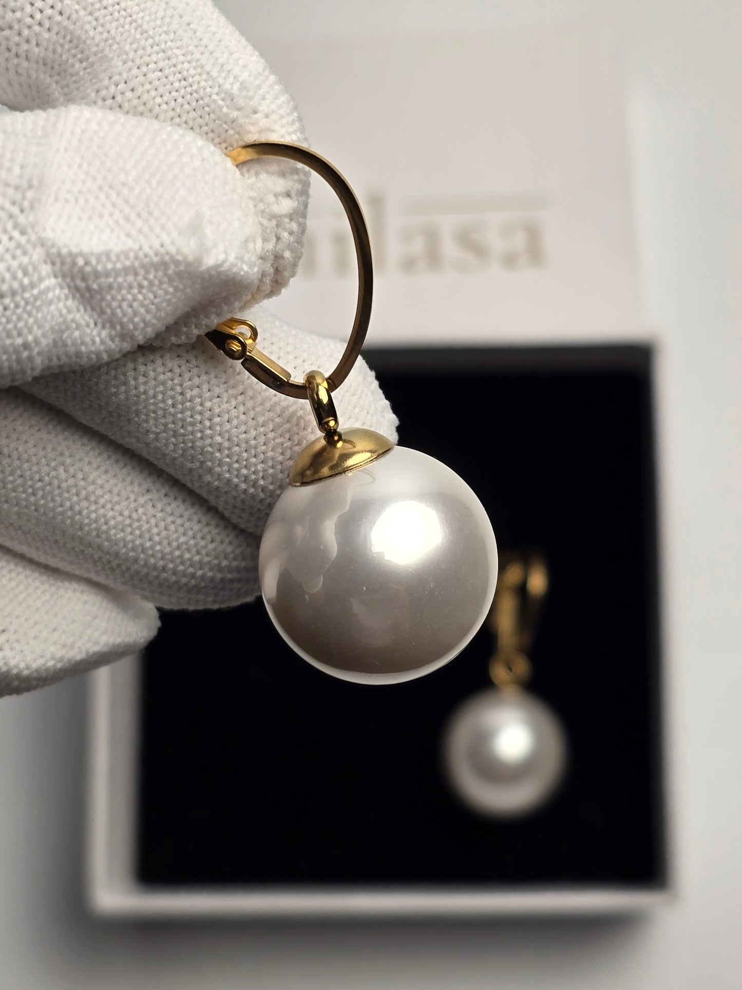 Holiday Pearls - Maris Serena Pearl Shell Necklace and Botanica Bloom Drops