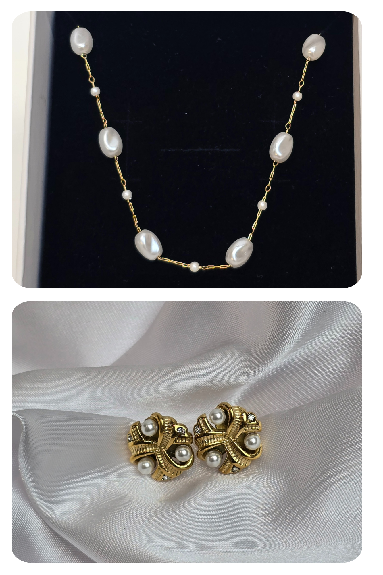 Pearl Pair - Elysian Pearl Necklace and Allure Celeste Studs