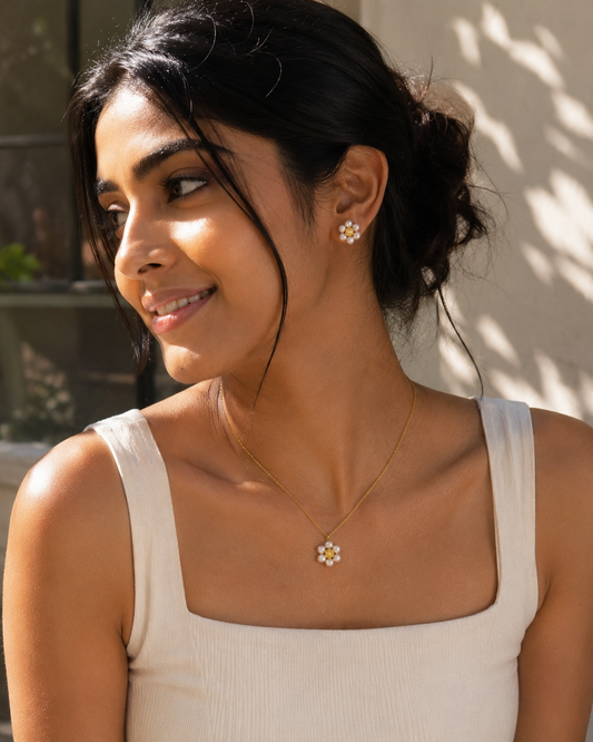 Pearl Bloom Necklace Set