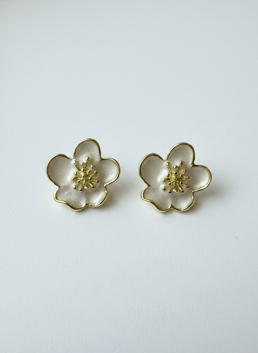 Pearly Blossom Studs