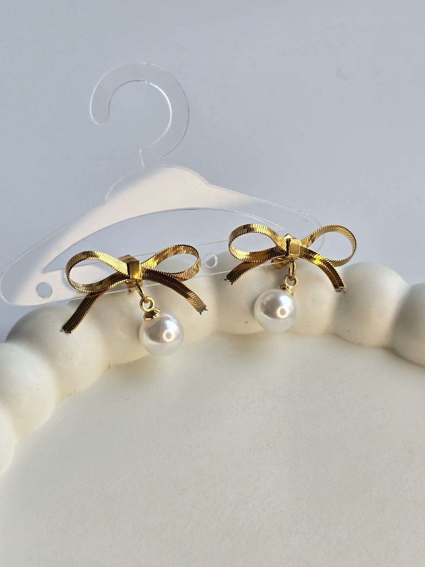 PearlBow Earrings