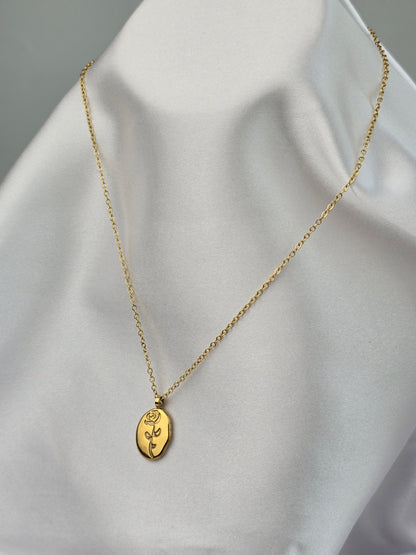 Aurelle Roselle Cameo Necklace
