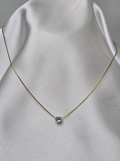 Aurelle Solara Solitaire Necklace