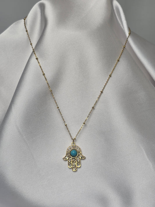 Aurelle Hamsa Necklace