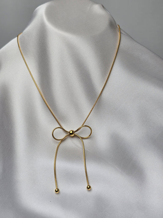Chain Bow Necklace Set