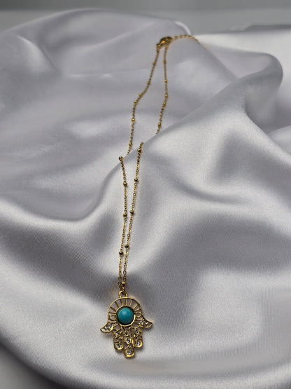 Aurelle Hamsa Necklace
