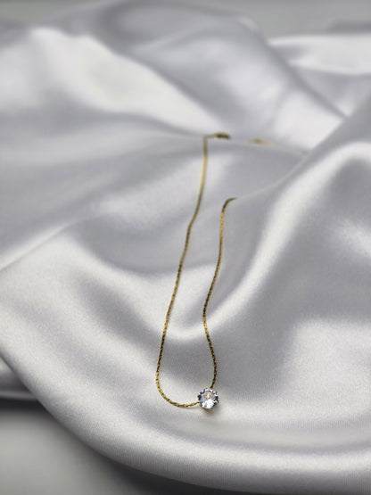 Aurelle Solara Solitaire Necklace