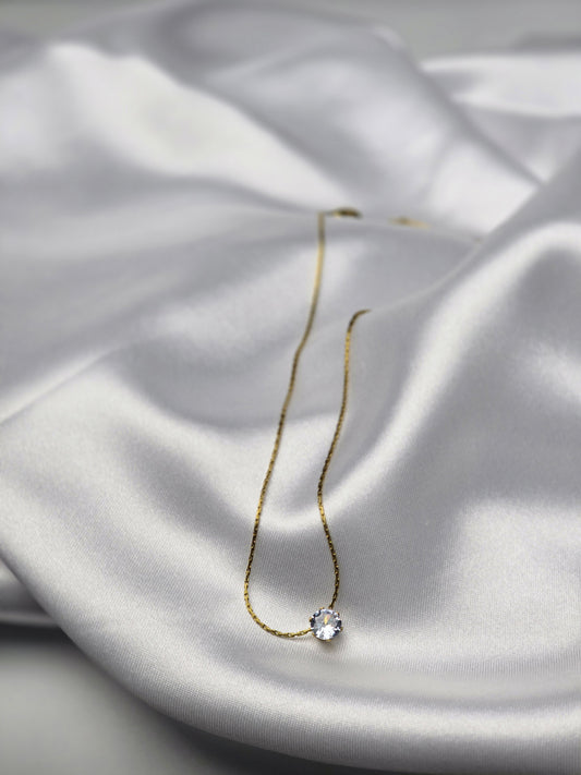 Aurelle Solara Solitaire Necklace