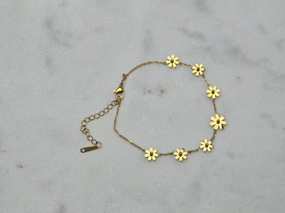 Flower Charm Bracelet