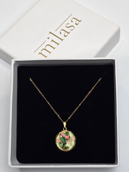 Aurelle Green Meadow Pendant