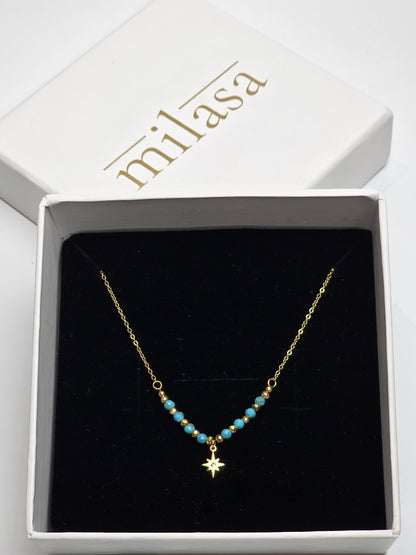 Elysian Turquoise Star Bead Necklace