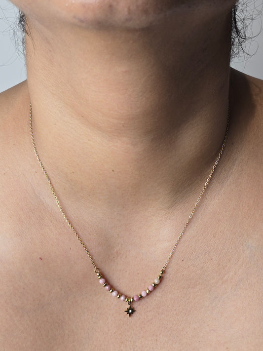 Elysian Pink Bead Necklace