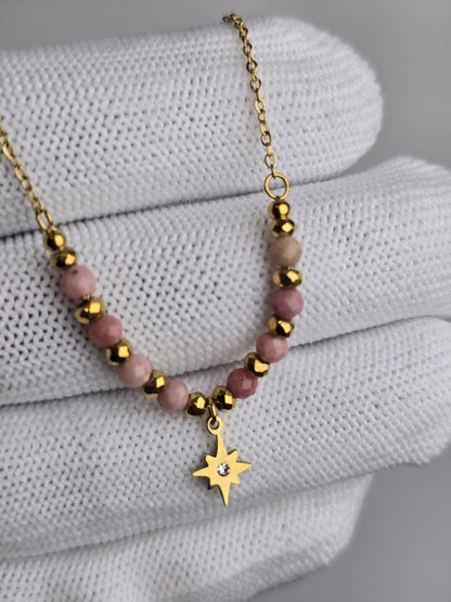 Elysian Pink Bead Necklace