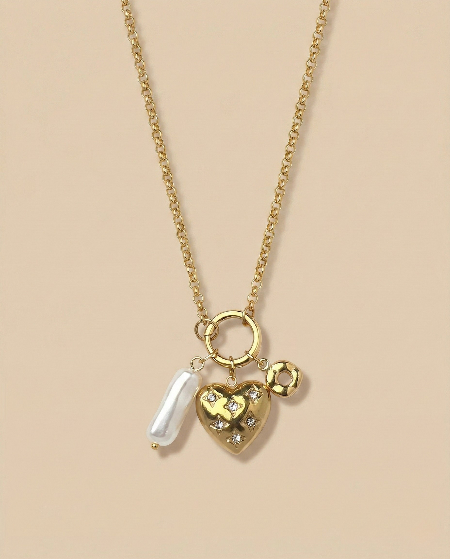 Maris Pearl Heart Necklace