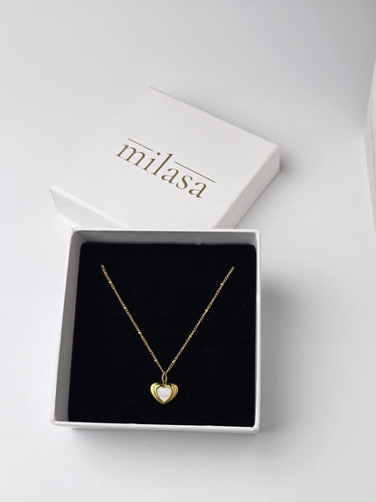 Aurelle Noire Enamel Necklace