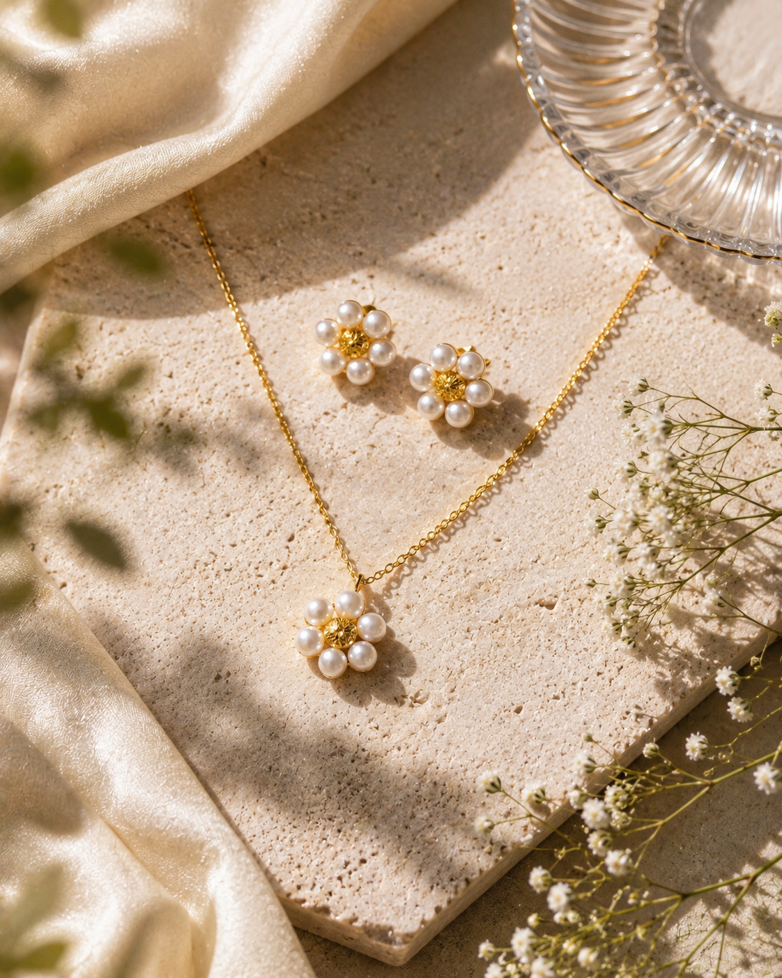Pearl Bloom Necklace Set