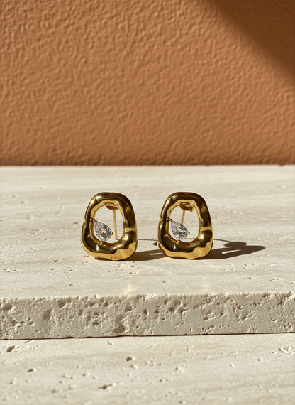 Liquid Gold Halo Studs