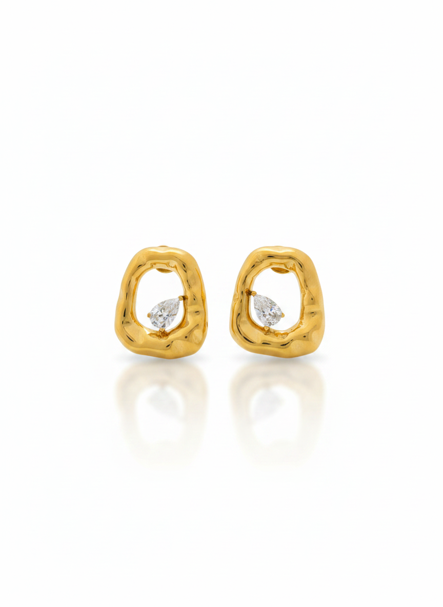 Liquid Gold Halo Studs
