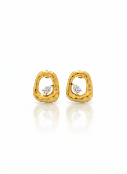 Liquid Gold Halo Studs