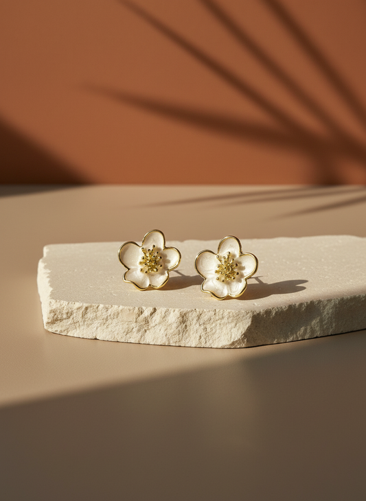 Pearly Blossom Studs