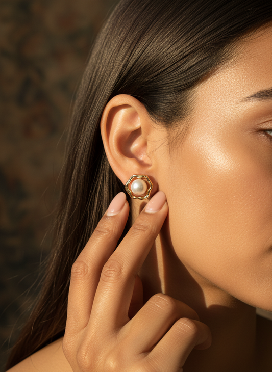 Luna Ribbon Studs