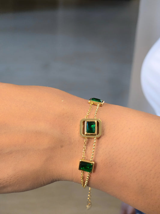 Green Cubic Zirconia Bracelet