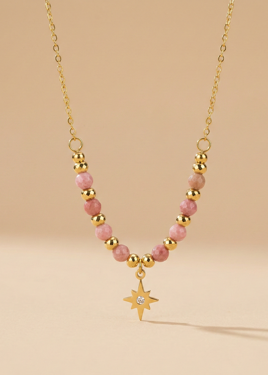 Elysian Pink Bead Necklace
