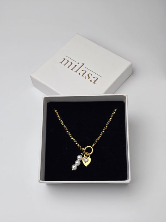 Maris Seraphina Pearl Lock Necklace
