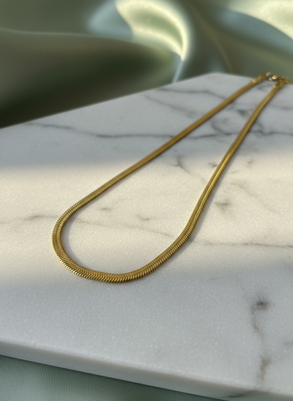 Liquid Gold Herringbone Chain