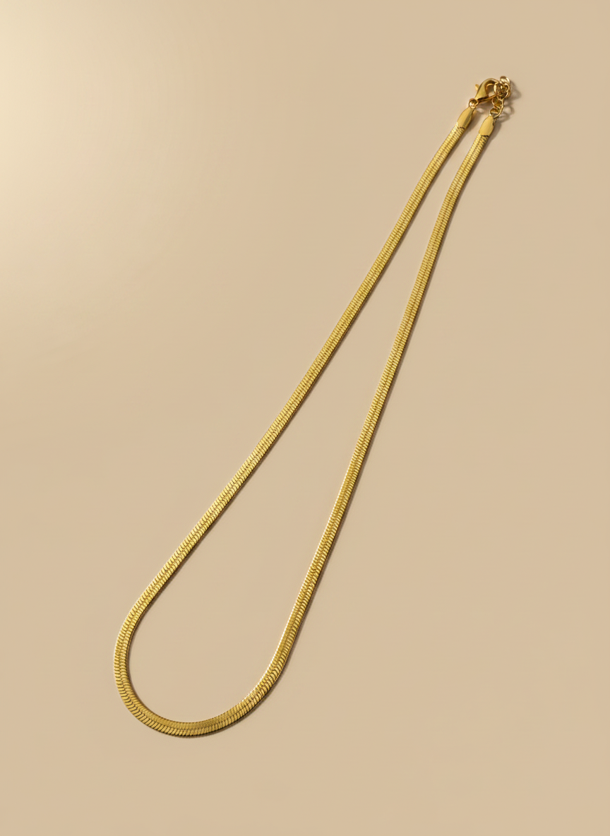 Liquid Gold Herringbone Chain