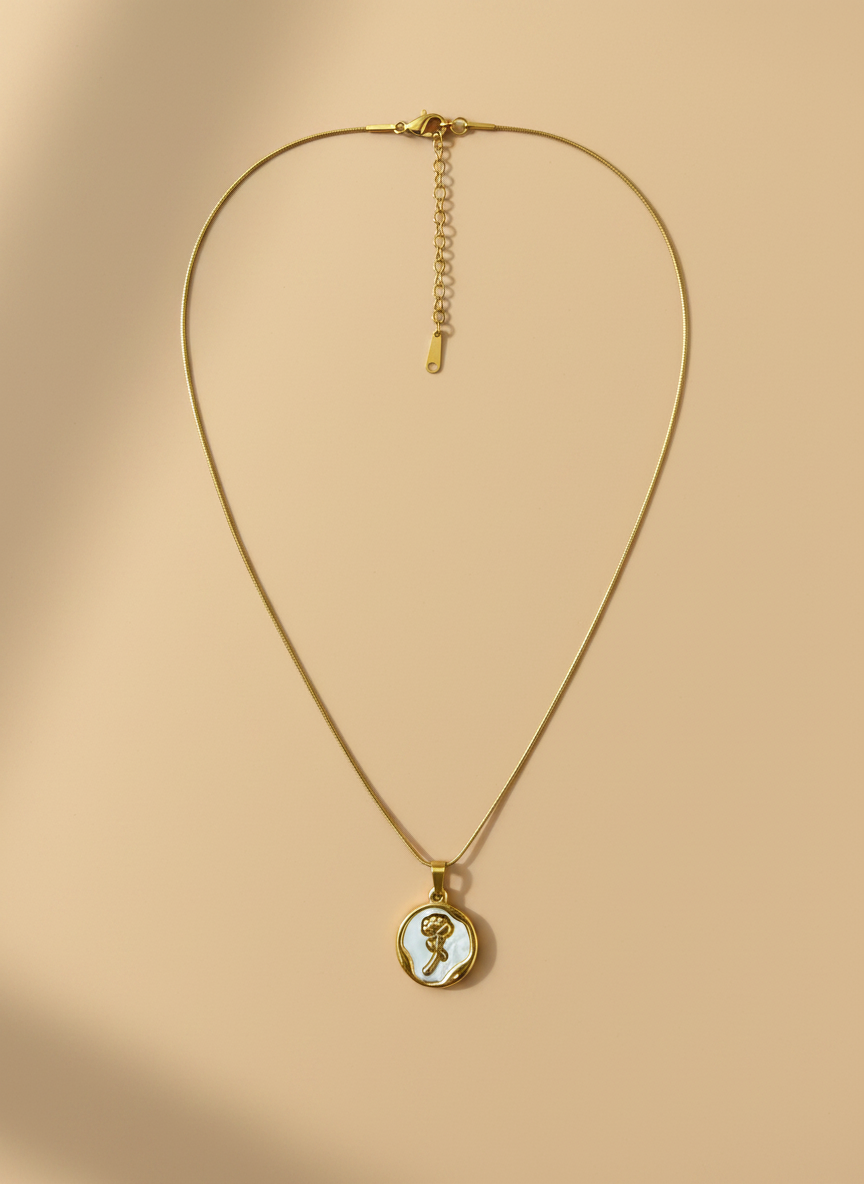 Rosé Medallion Necklace