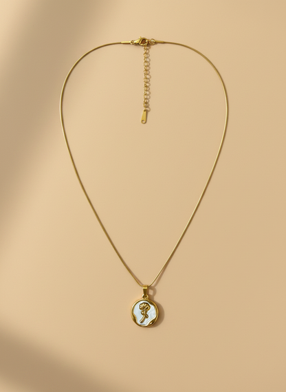 Rosé Medallion Necklace