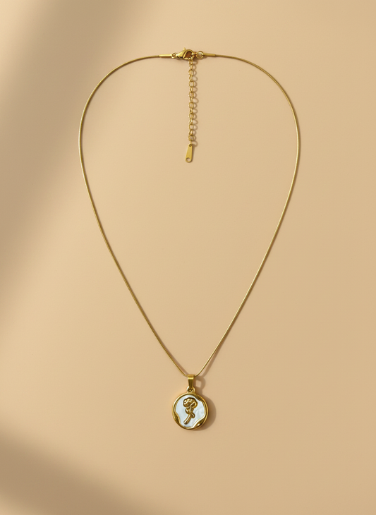 Rosé Medallion Necklace