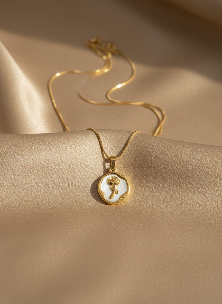 Rosé Medallion Necklace