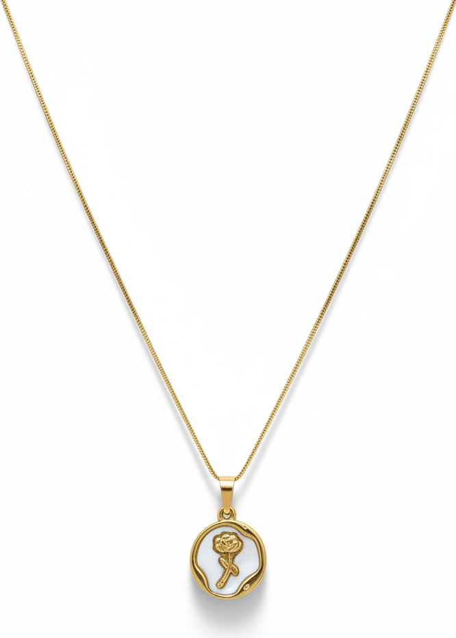 Rosé Medallion Necklace