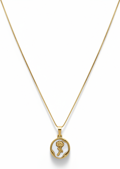 Rosé Medallion Necklace