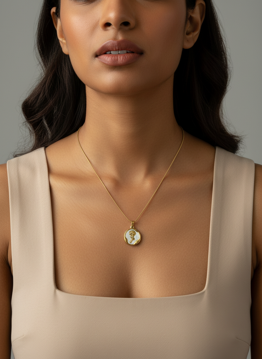 Rosé Medallion Necklace