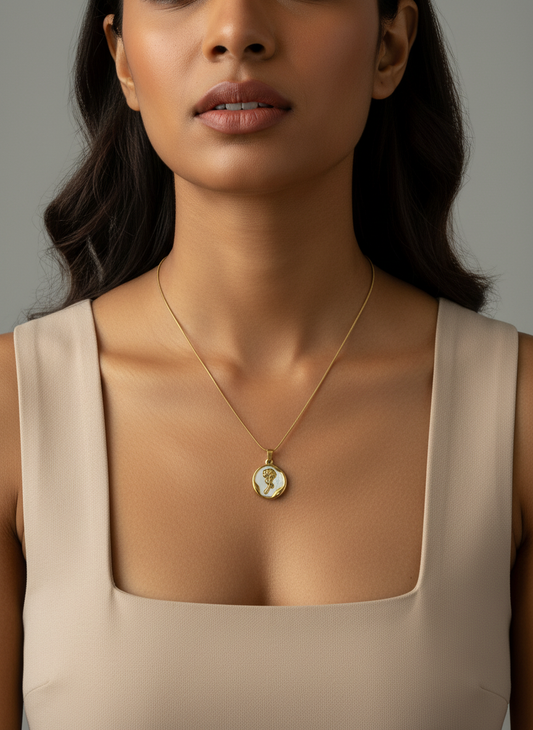Rosé Medallion Necklace
