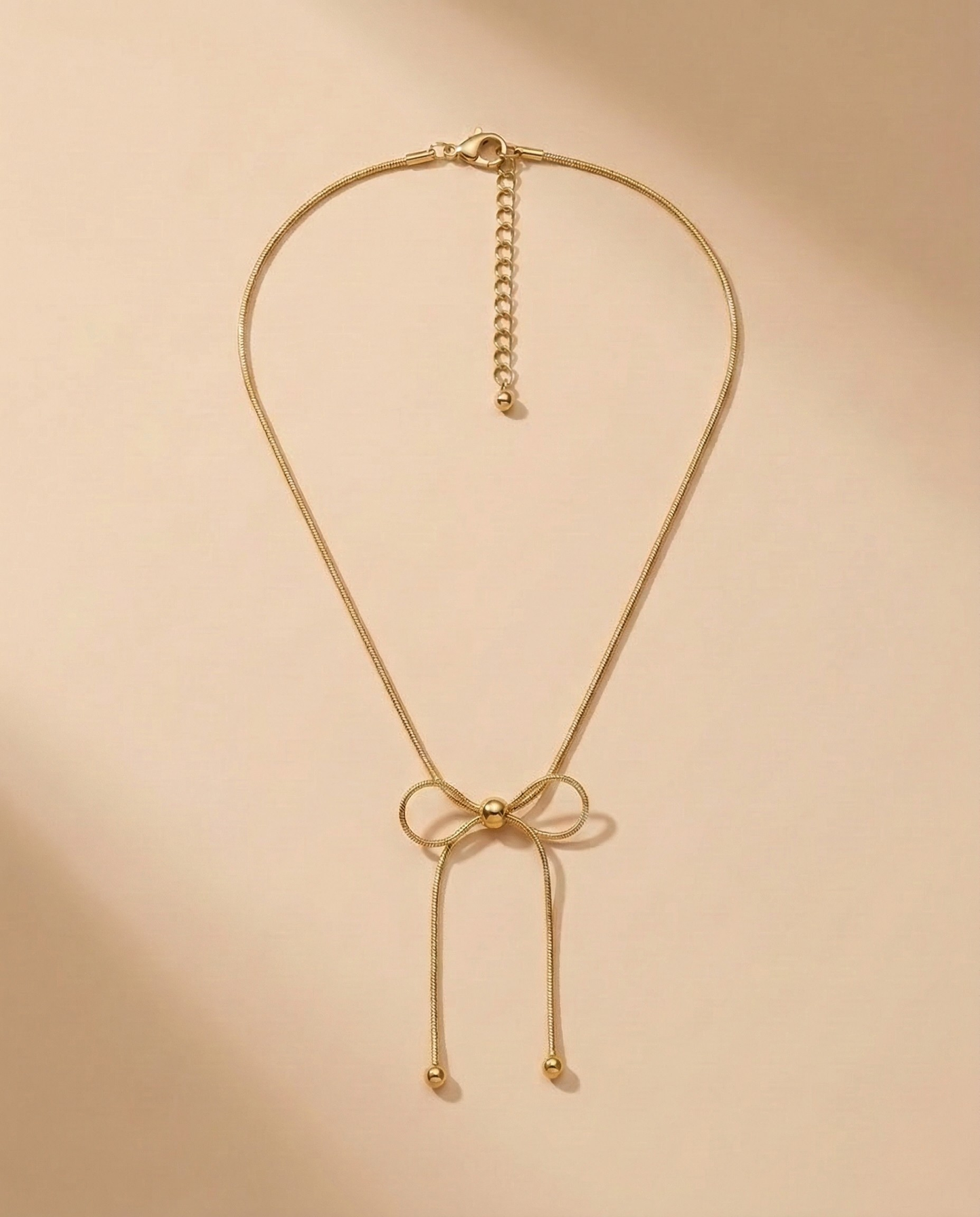 Chain Bow Necklace Set