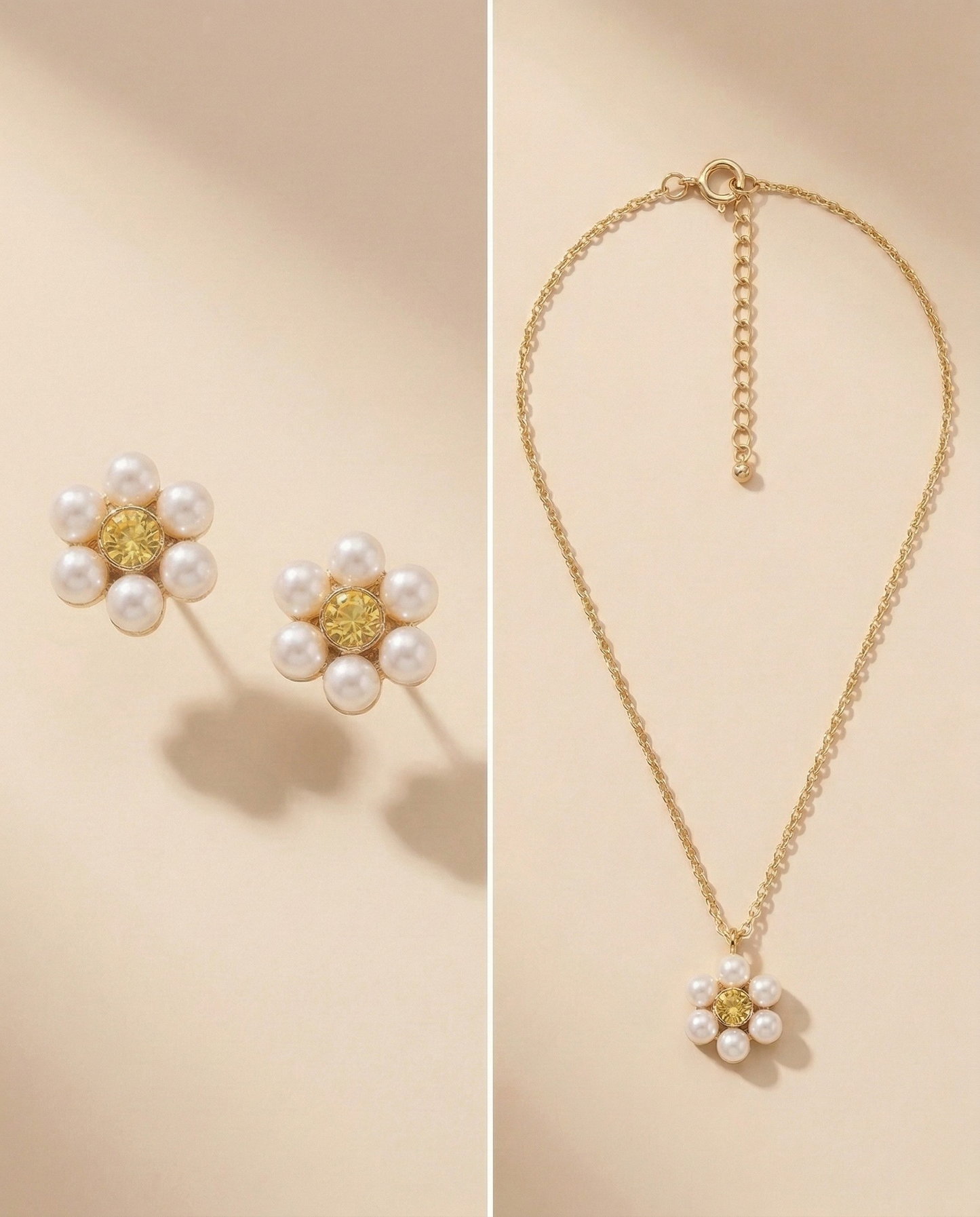 Pearl Bloom Necklace Set