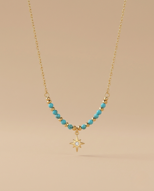 Elysian Turquoise Star Bead Necklace