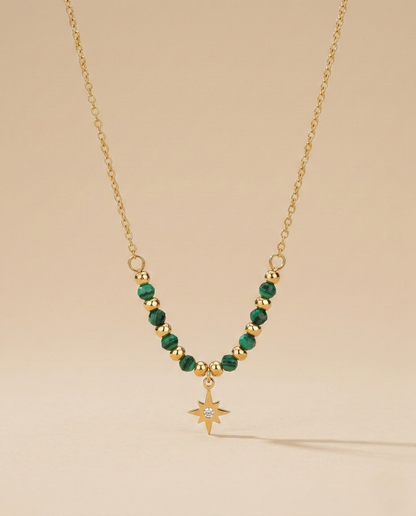Elysian Green Star Bead Necklace