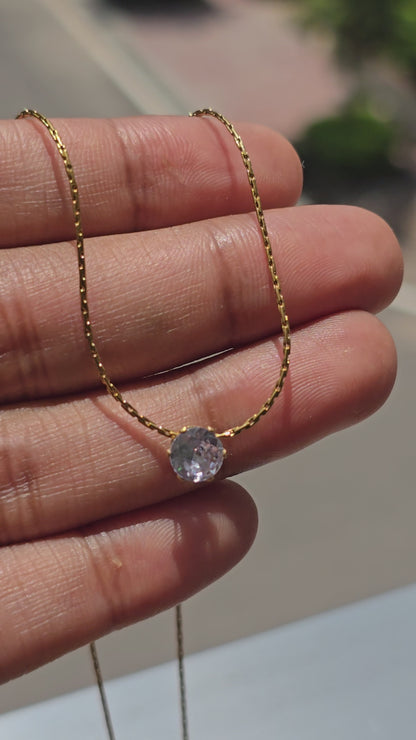 Aurelle Solara Solitaire Necklace